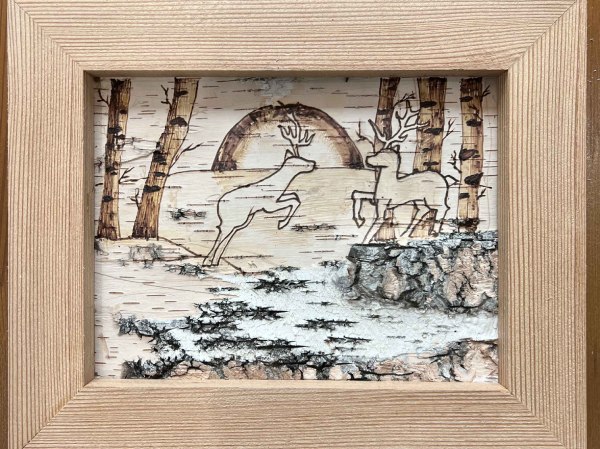 手作樺樹皮畫-鄂溫克族(含餵馴鹿+樹皮燙畫DIY)