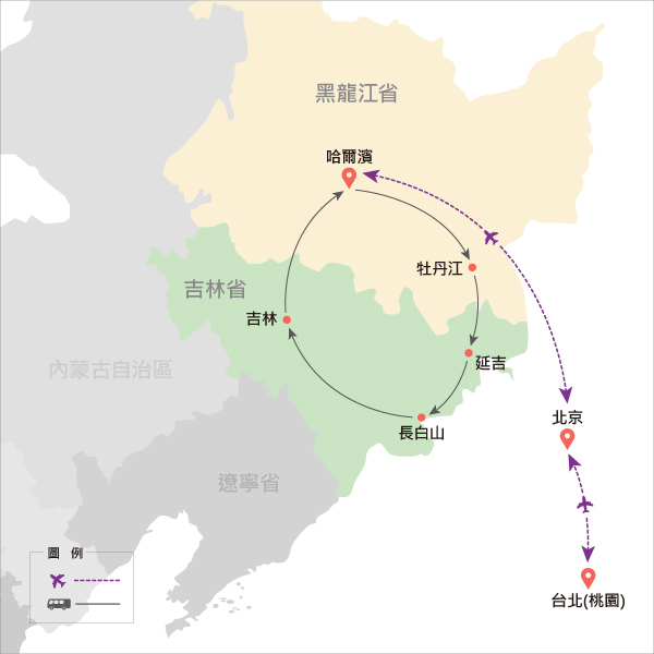 地圖僅提供路線示意參考，並未依照比例繪製，請見諒。-簡易地圖
