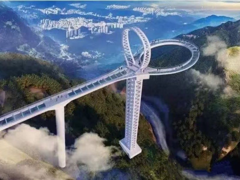 夜遊新地標-黃騰峽玻璃懸廊