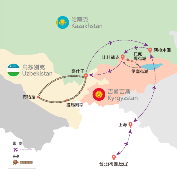 地圖僅提供路線示意參考，並未依照比例繪製，請見諒。-