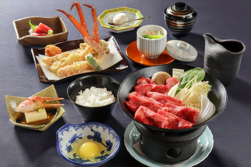 道產牛+螃蟹二重奏會席料理